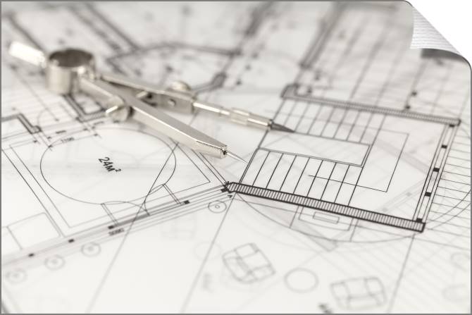 Купить и печать на заказ Картины на холсте План архитектуры