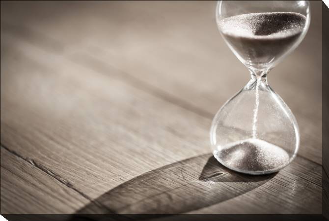 Купить и печать на заказ Картины на холсте Песочные часы сепия