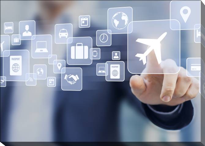 Paintings on canvas The concept of a business trip