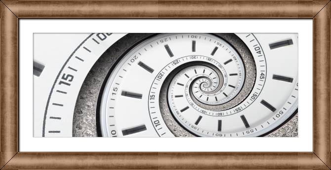 Купить и печать на заказ Картины в рамке, багете Фрактальные часы