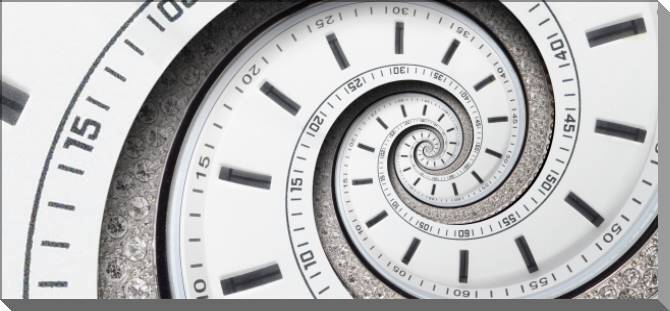 Купить и печать на заказ Картины на пластике, пеноркартоне Фрактальные часы