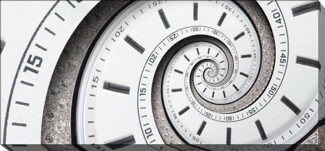 Купить и печать на заказ Картины на холсте Фрактальные часы