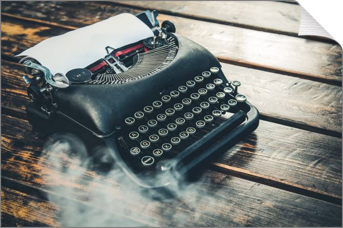 Купить и печать на заказ Картины на холсте Старинная печатная машинка