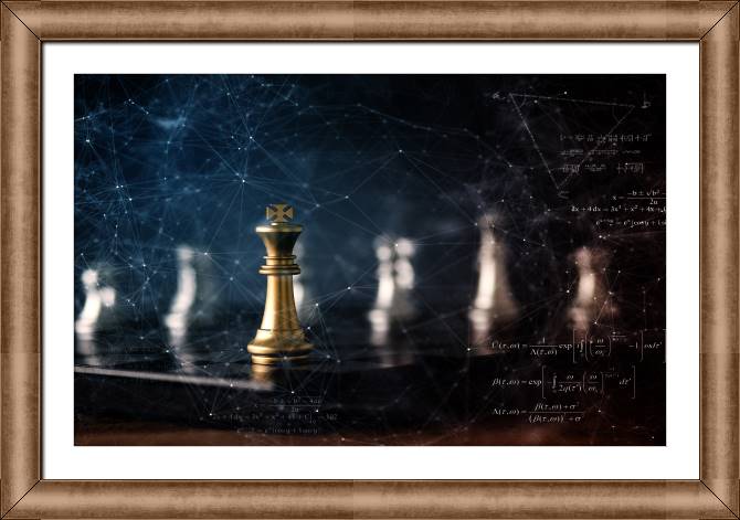 Купить и печать на заказ Картины в рамке, багете Стратегия в шахматах
