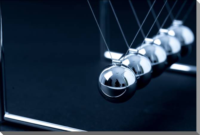 Купить и печать на заказ Картины на пластике, пеноркартоне Шарики Ньютона