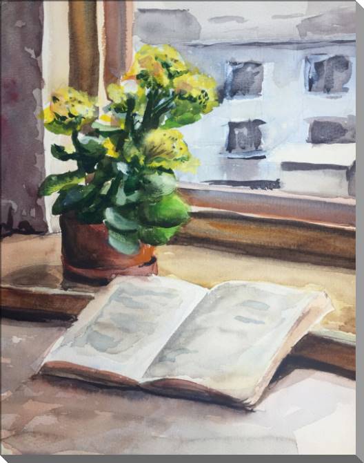 Купить и печать на заказ Картины на пластике, пеноркартоне Книга у окна