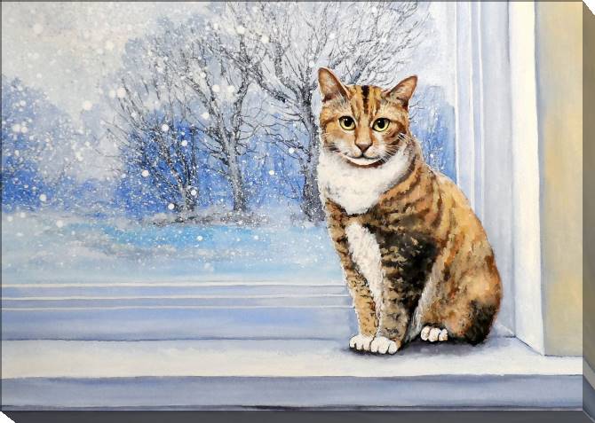Картины на холсте Cat at the window