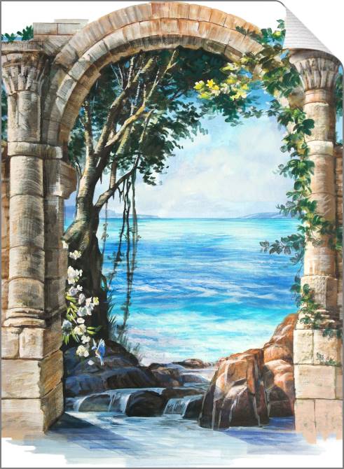 Paintings on canvas Sketch of sea scenery