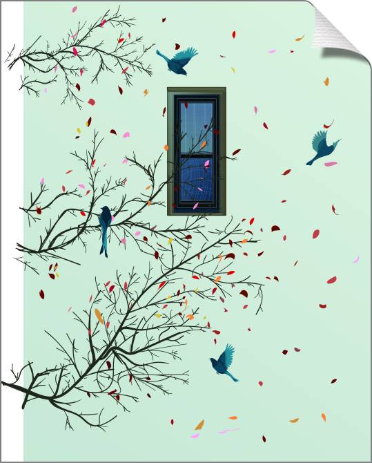 Купить и печать на заказ Картины на холсте Птицы за окном