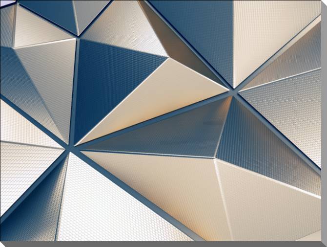 Купить и печать на заказ Картины на пластике, пеноркартоне Золотые и бирюзовые грани