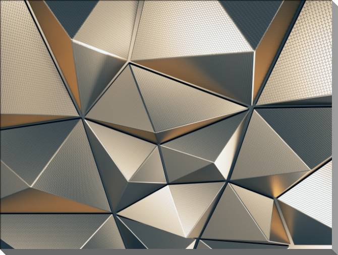 Купить и печать на заказ Картины на пластике, пеноркартоне Металлические грани с золотым отливом