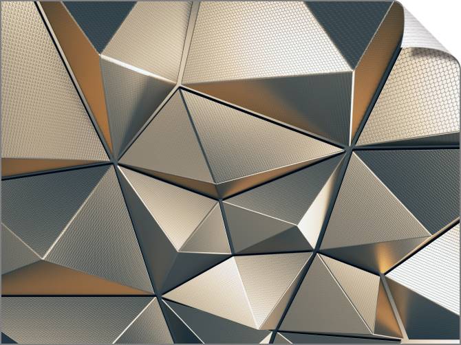 Купить и печать на заказ Картины на холсте Металлические грани с золотым отливом