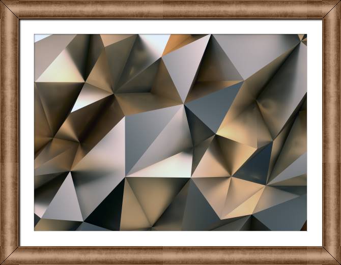 Купить и печать на заказ Картины в рамке, багете Объемная металлическая текстура