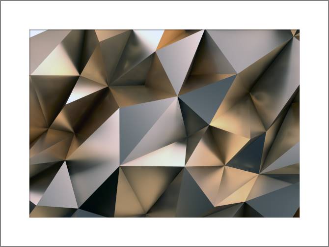 Купить и печать на заказ Картины, фото с паспарту Объемная металлическая текстура