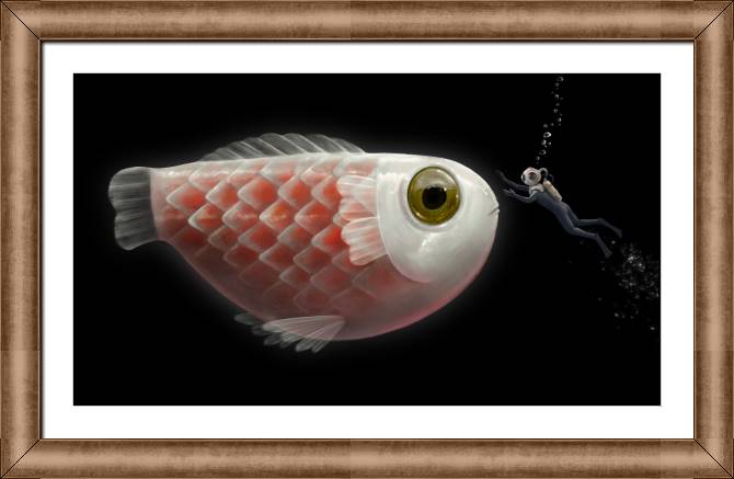 Купить и печать на заказ Репродукции картин Большая розовая рыба
