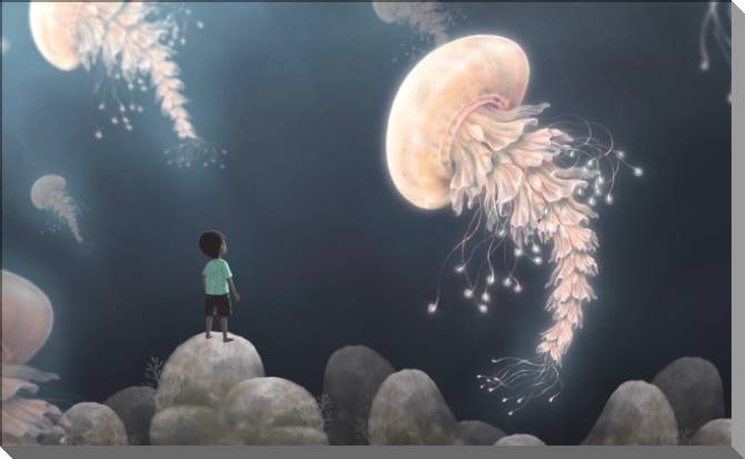 Купить и печать на заказ Картины на пластике, пеноркартоне Фантастические медузы