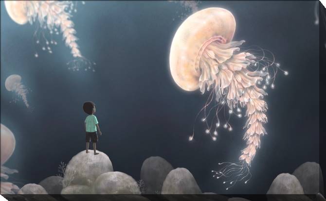 Купить и печать на заказ Картины на холсте Фантастические медузы