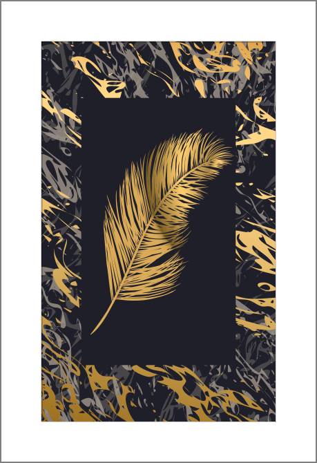 Paintings, photos from Passepartout Golden pen in the black box