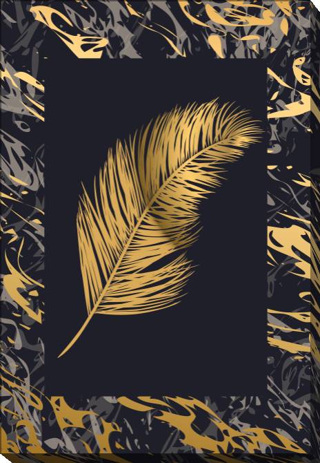 Paintings on canvas Golden pen in the black box