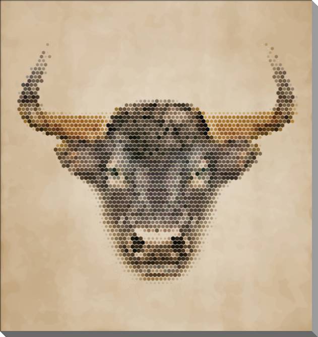 Купить и печать на заказ Картины на пластике, пеноркартоне Буйвол