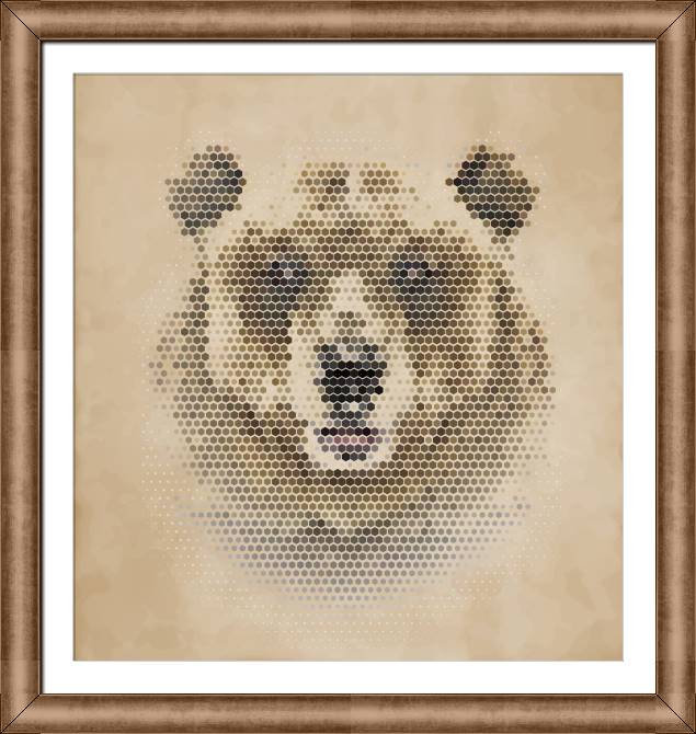 Купить и печать на заказ Картины в рамке, багете Медведь