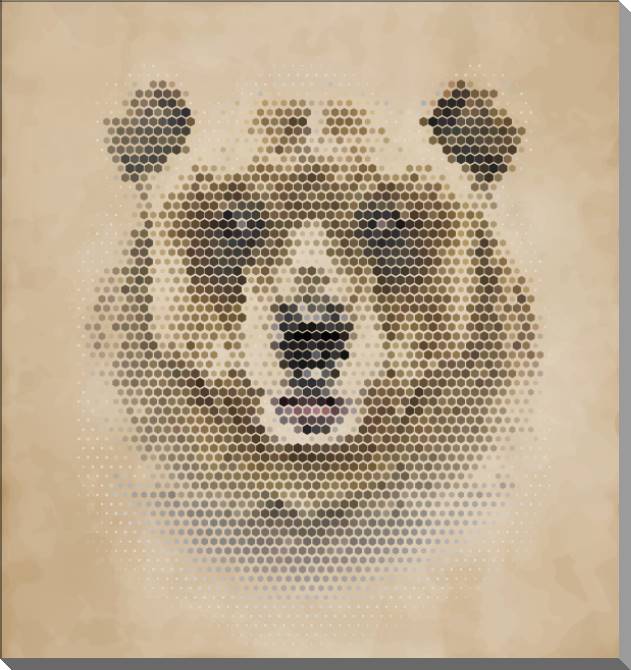 Купить и печать на заказ Картины на пластике, пеноркартоне Медведь