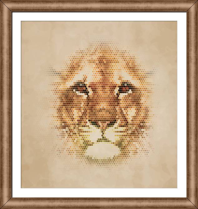 Купить и печать на заказ Картины в рамке, багете Львица