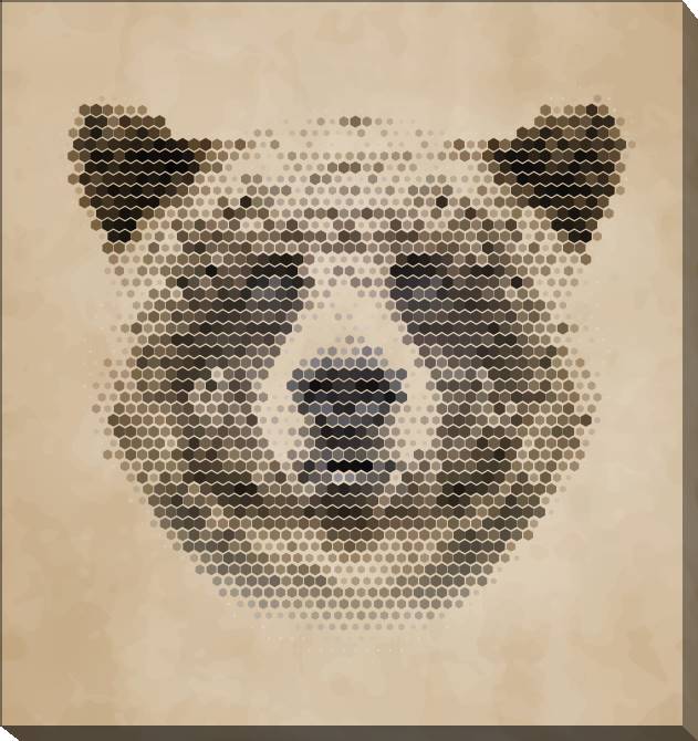 Купить и печать на заказ Картины на холсте Бурый медведь