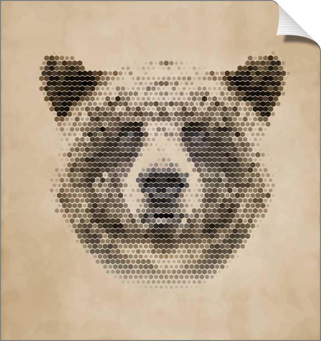 Купить и печать на заказ Картины на холсте Бурый медведь