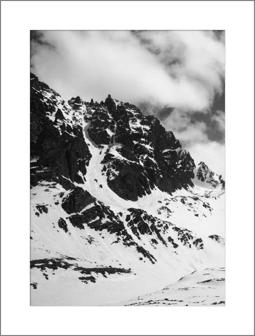 Купить и печать на заказ Картины, фото с паспарту Снежные горы