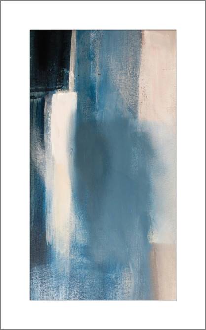 Купить и печать на заказ Картины, фото с паспарту Вертикальные полосы синего и бежевого