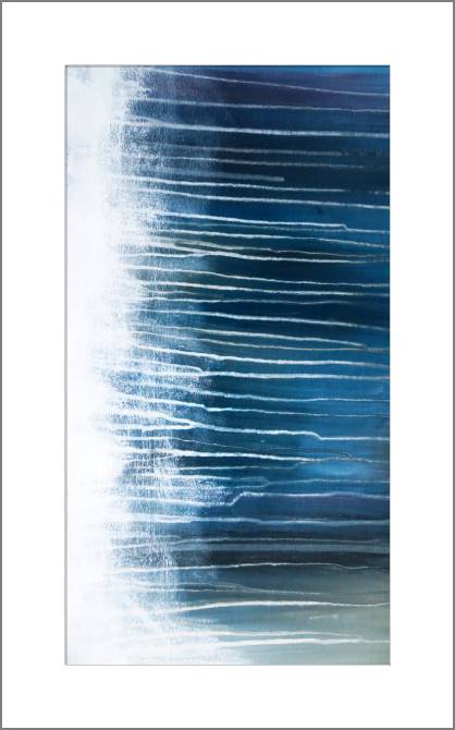 Купить и печать на заказ Картины, фото с паспарту Белые полосы на синем