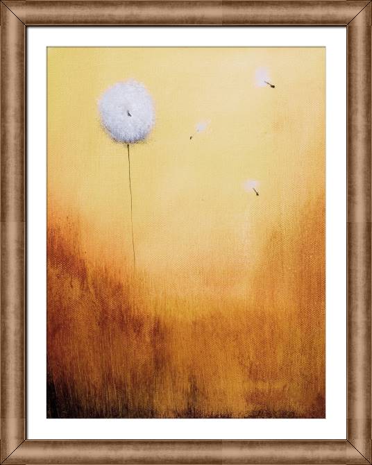 Купить и печать на заказ Картины в рамке, багете Одуванчик роняет пушинки