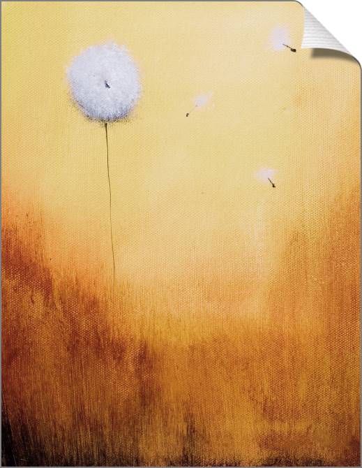 Купить и печать на заказ Картины на холсте Одуванчик роняет пушинки