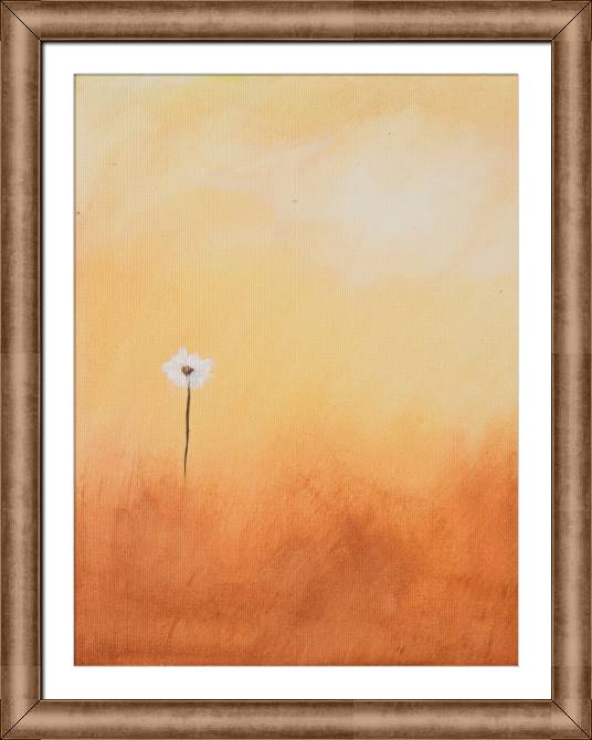 Купить и печать на заказ Картины в рамке, багете Одинокая ромашка