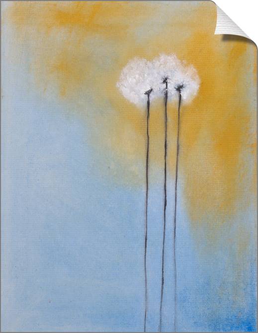 Купить и печать на заказ Картины на холсте Три абстрактных одуванчика