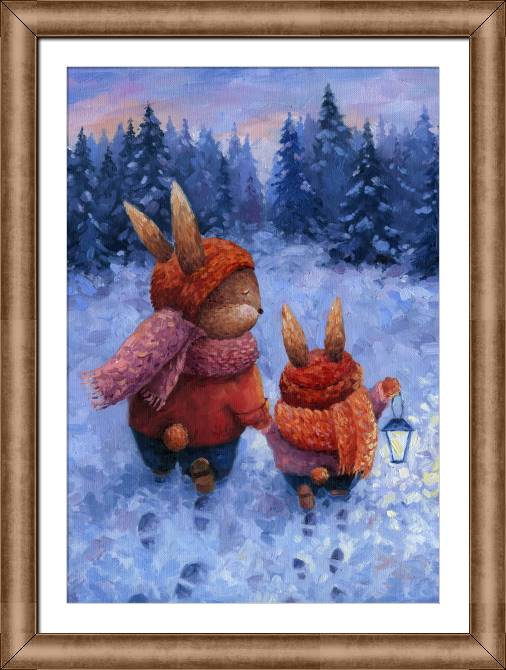 Купить и печать на заказ Картины в рамке, багете Серия иллюстрация из сказок 2