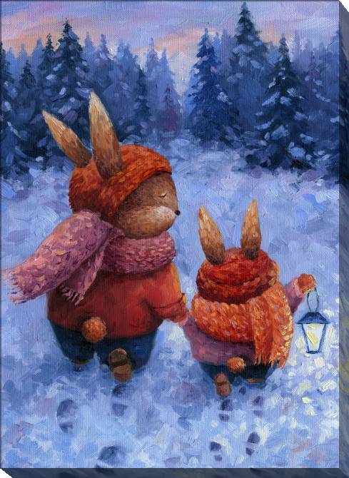 Купить и печать на заказ Картины на холсте Серия иллюстрация из сказок 2