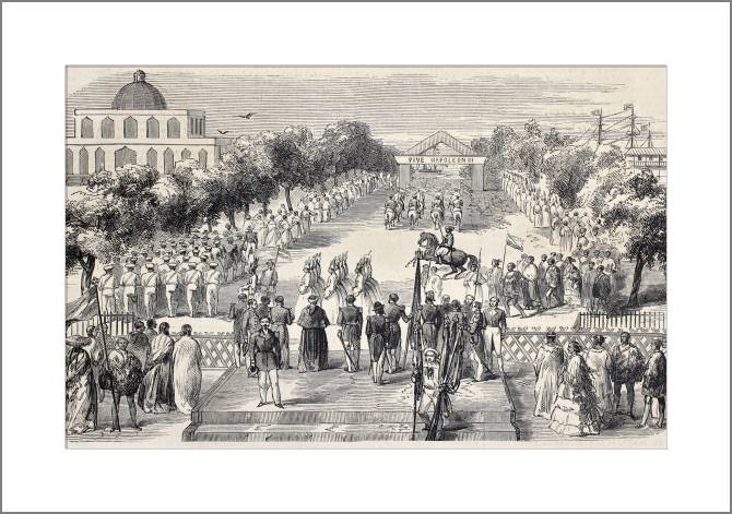 Купить и печать на заказ Картины, фото с паспарту Серия старый город на Таити