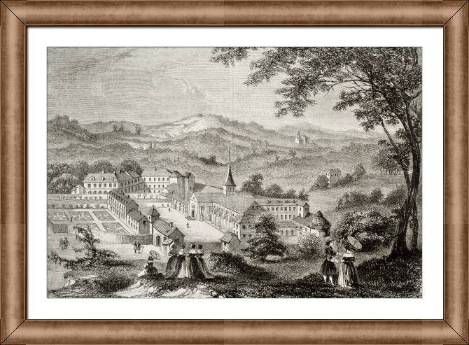 Купить и печать на заказ Картины в рамке, багете Старый пригород Парижа