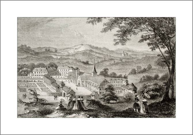 Купить и печать на заказ Картины, фото с паспарту Старый пригород Парижа