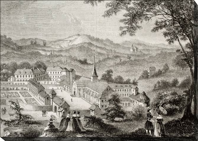 Paintings on canvas Series old town литография_2