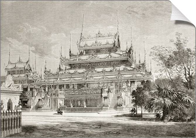 Paintings on canvas Series old town литография_3