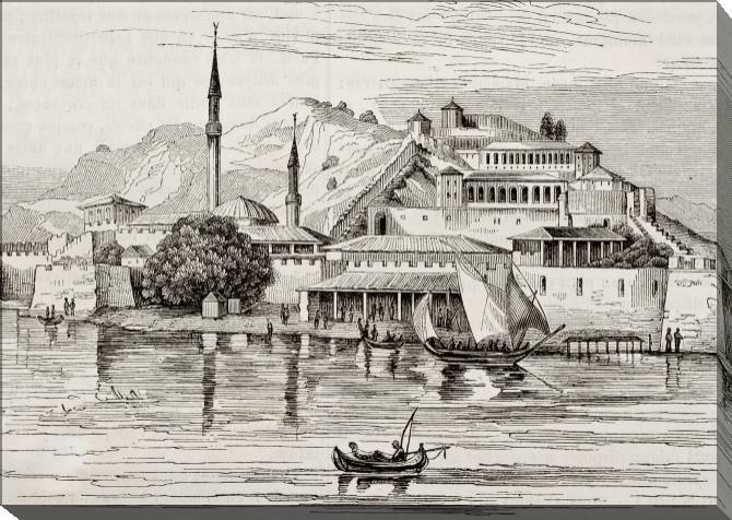 Paintings on canvas Series old town литография_4