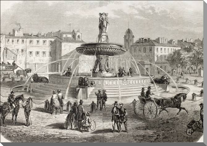 Купить и печать на заказ Картины на пластике, пеноркартоне Старый город Экс-ан-Прованс