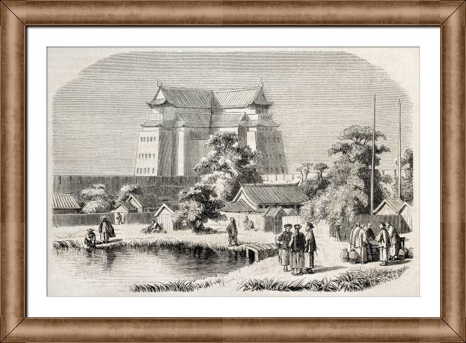 Купить и печать на заказ Картины в рамке, багете Старый город Пекин