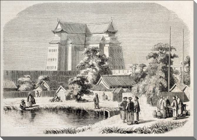 Купить и печать на заказ Картины на пластике, пеноркартоне Старый город Пекин