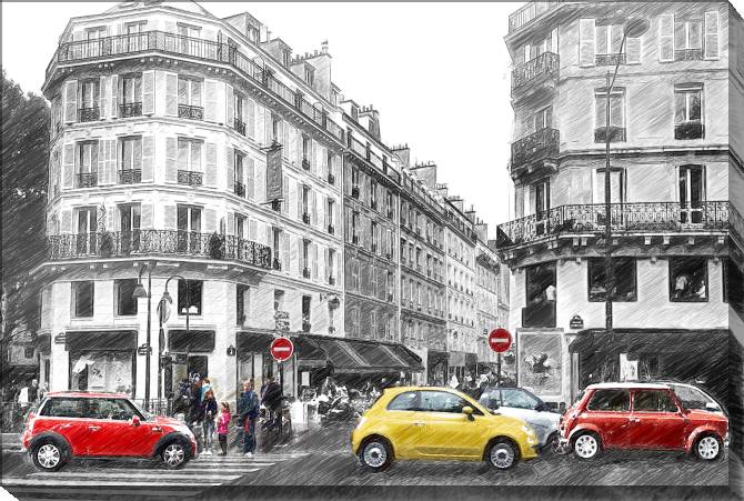 Paintings on canvas Series the city style эскиза_1