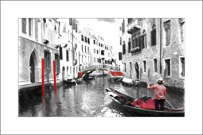 Картины, фото с паспарту Series the city style эскиза_2