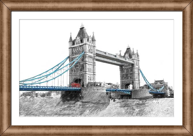 Купить и печать на заказ Картины в рамке, багете Тауэрский мост